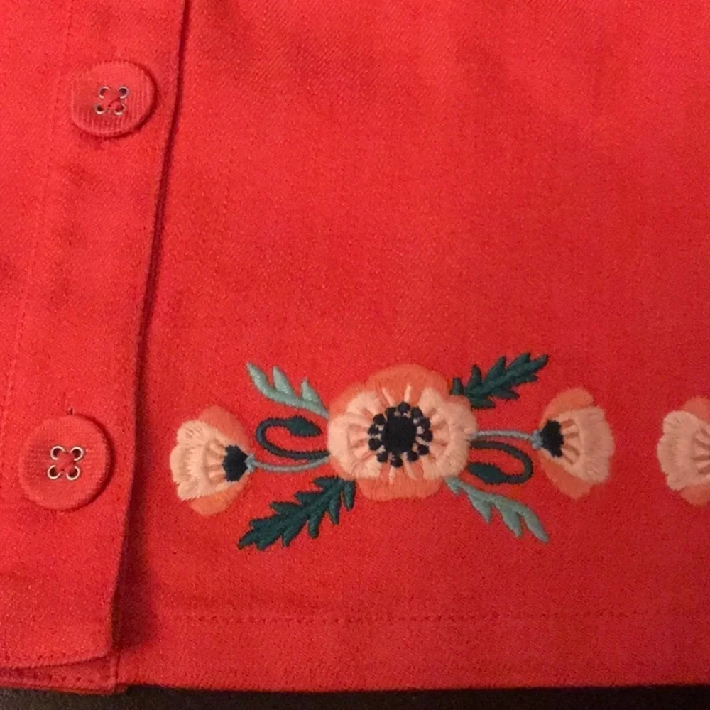 Oshkosh Red floral dress and blue top  2piece girls dress and blouse size 5 NWT🌹